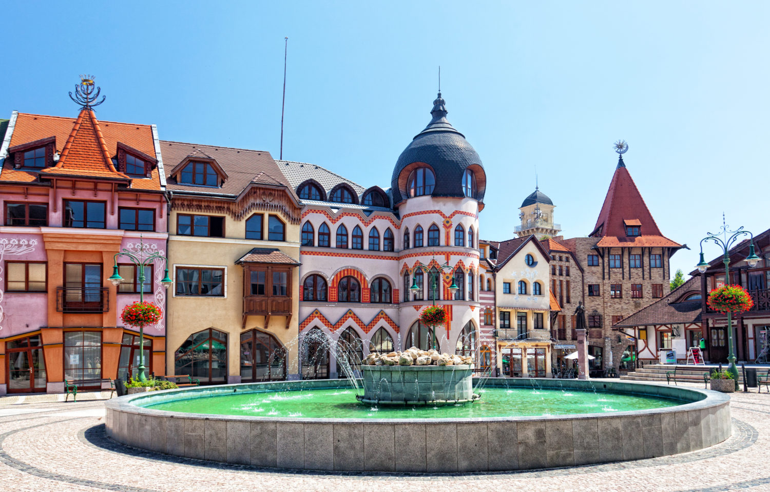 Europe square in Komarno, Slovakia