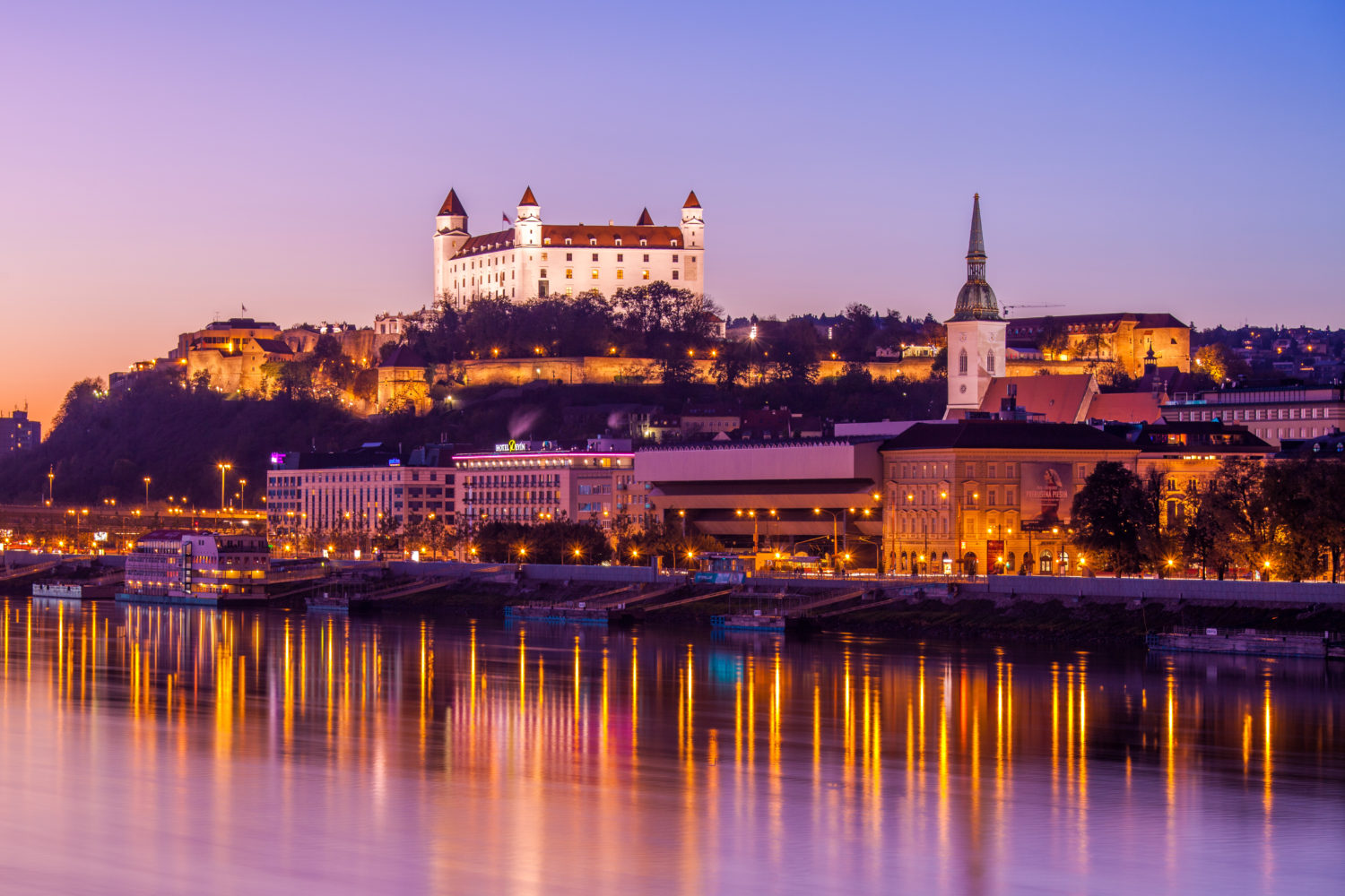 bratislava prague town sunset traveller