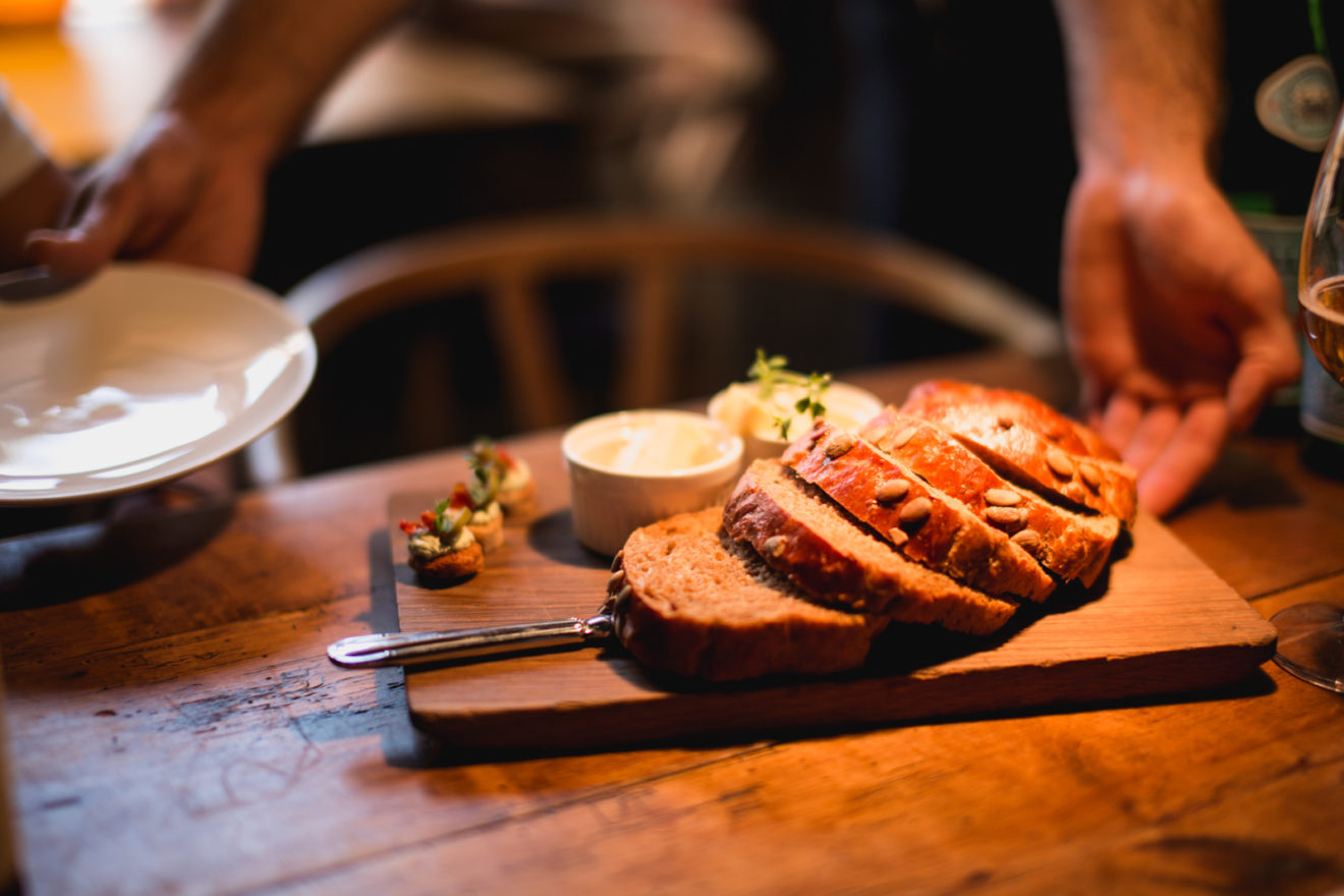 Estonian bread being served at Rataskaevu 16 restaurant